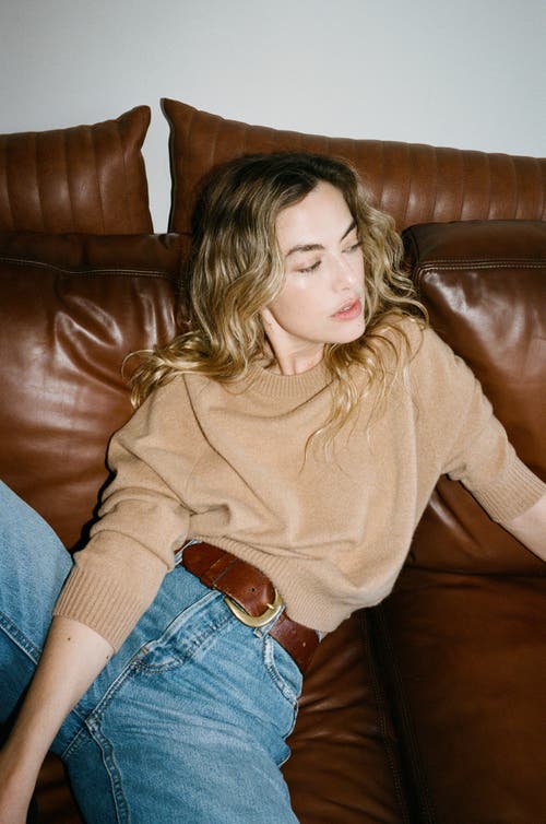 Vir Vita Genevieve Sweater In Brown