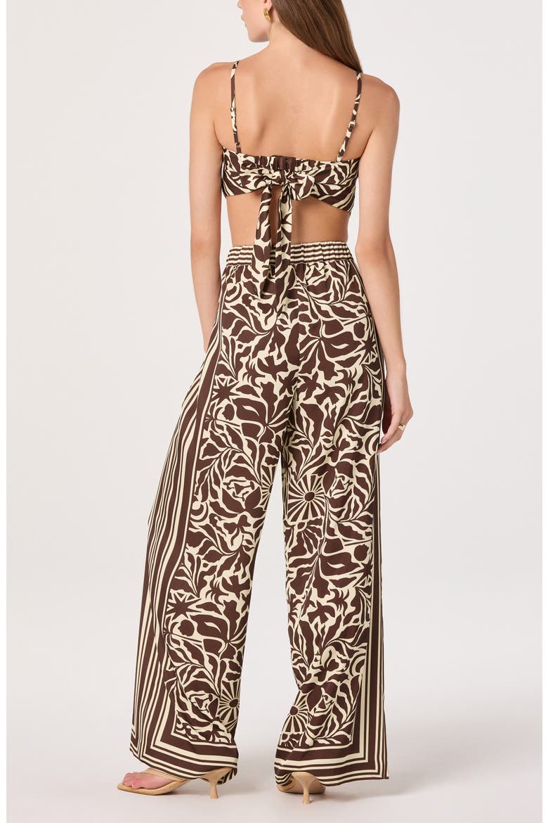 Eva Handkerchief Hem Top, Alternate, color, BROWN TROPICAL
