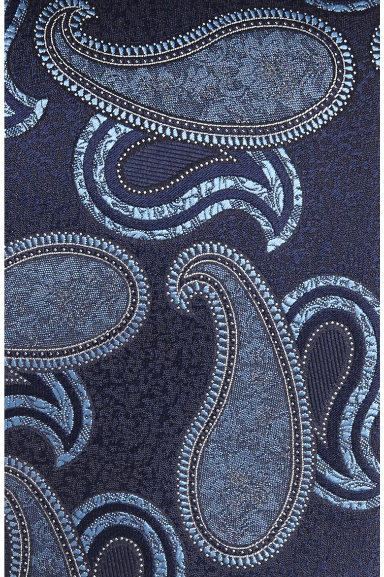 Ermenegildo Zegna Woven Silk Tie, Alternate, color, BLUE