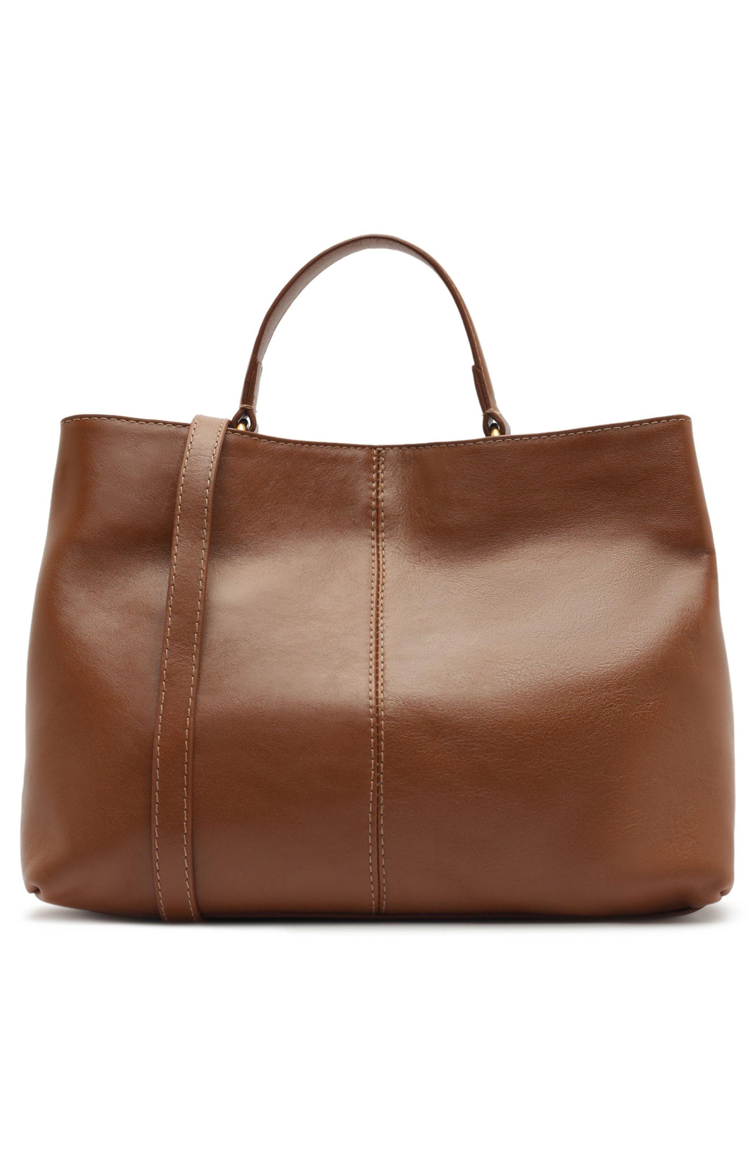 Delphine Large Leather Shopper, Alternate, color, SOUL NATURAL