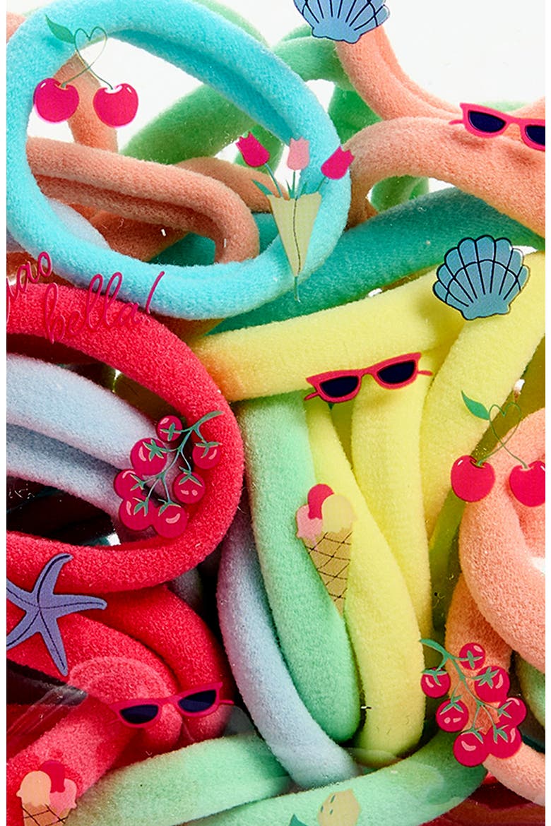60-Pack Solid Hosiery Ponytail Holders, Alternate, color, MULTI