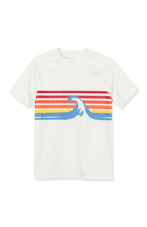 Boys Short Sleeve UPF 50 Sun Protection Rash Guard