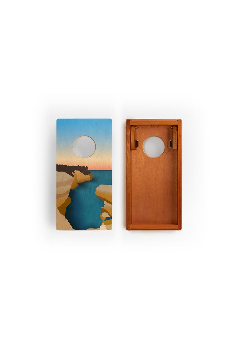 1ft x 2ft Mahogany Pathfinder Cornhole Board Set, Alternate, color, Pictured Rocks National Park