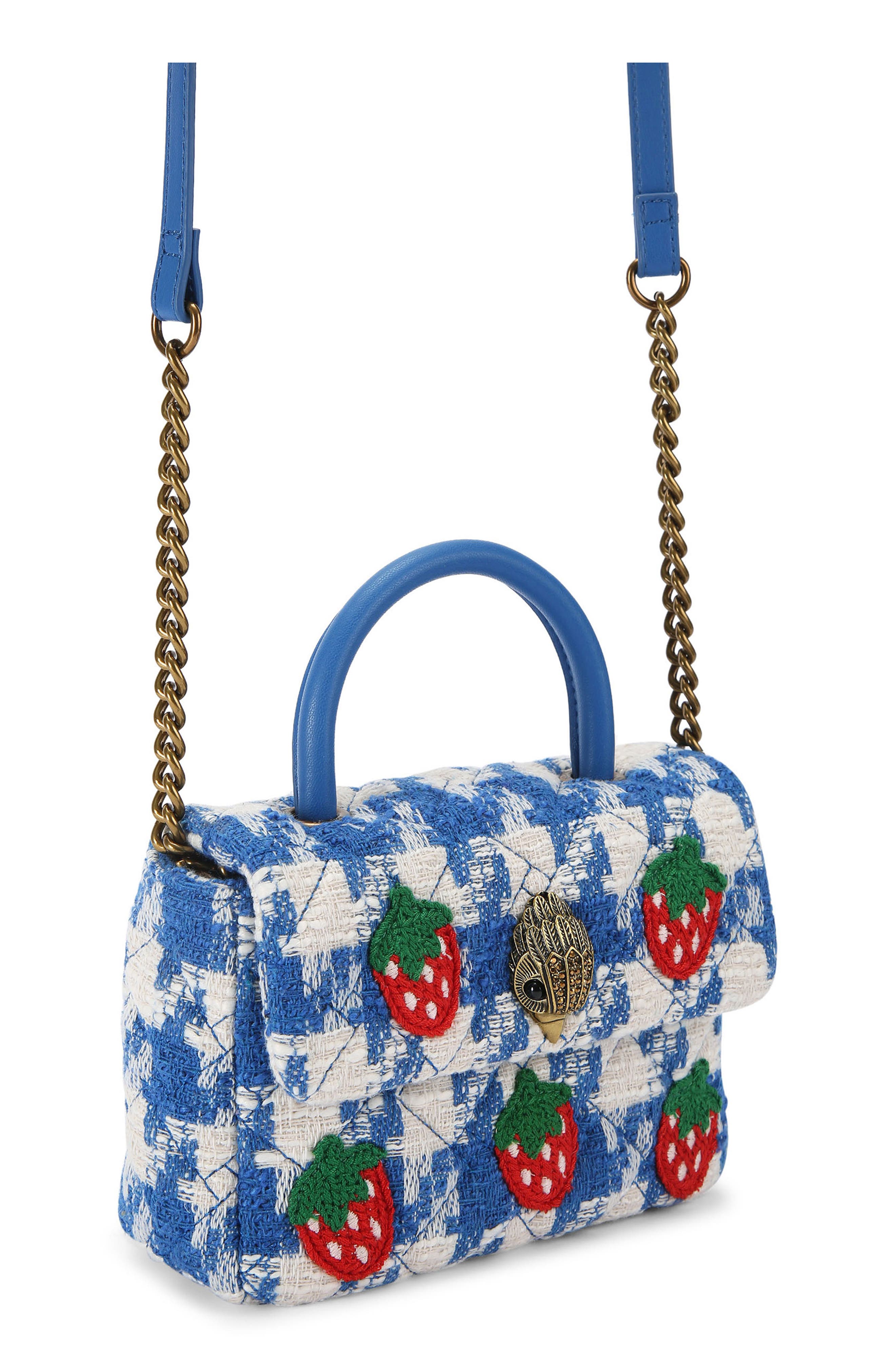 Kurt Geiger London Mini Kensington Top Handle Bag, Alternate, color, Light/ Pastel Blue