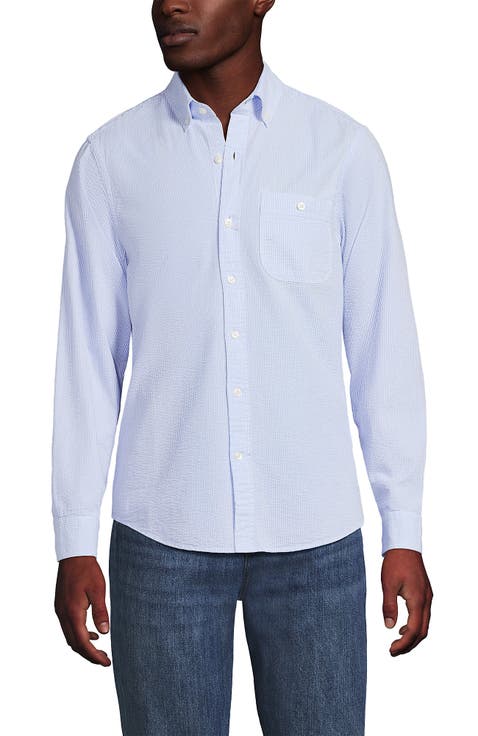 Long Sleeve Seersucker Shirt