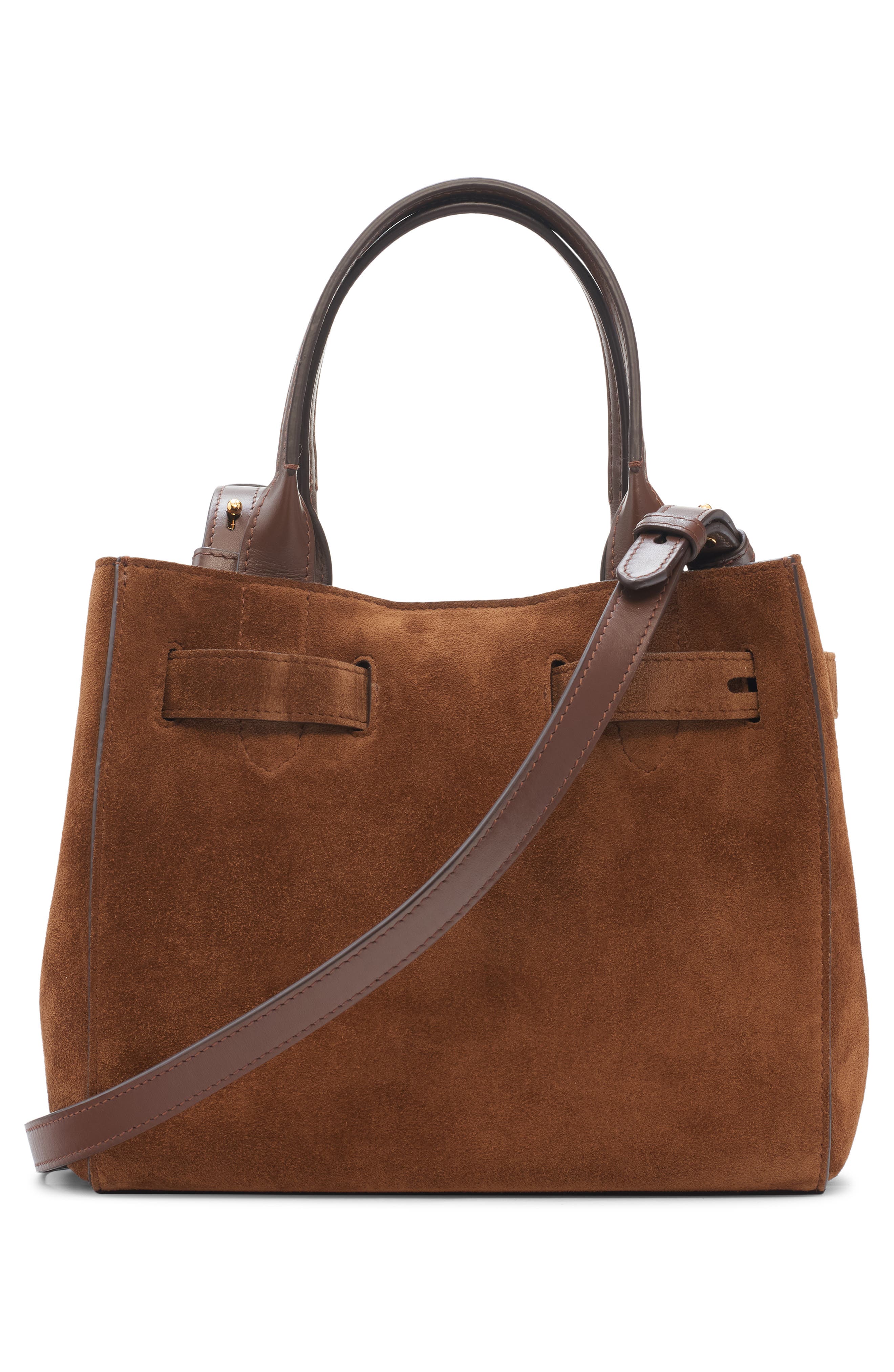 TOM FORD Small Audrey Suede Tote, Alternate, color, Whisky