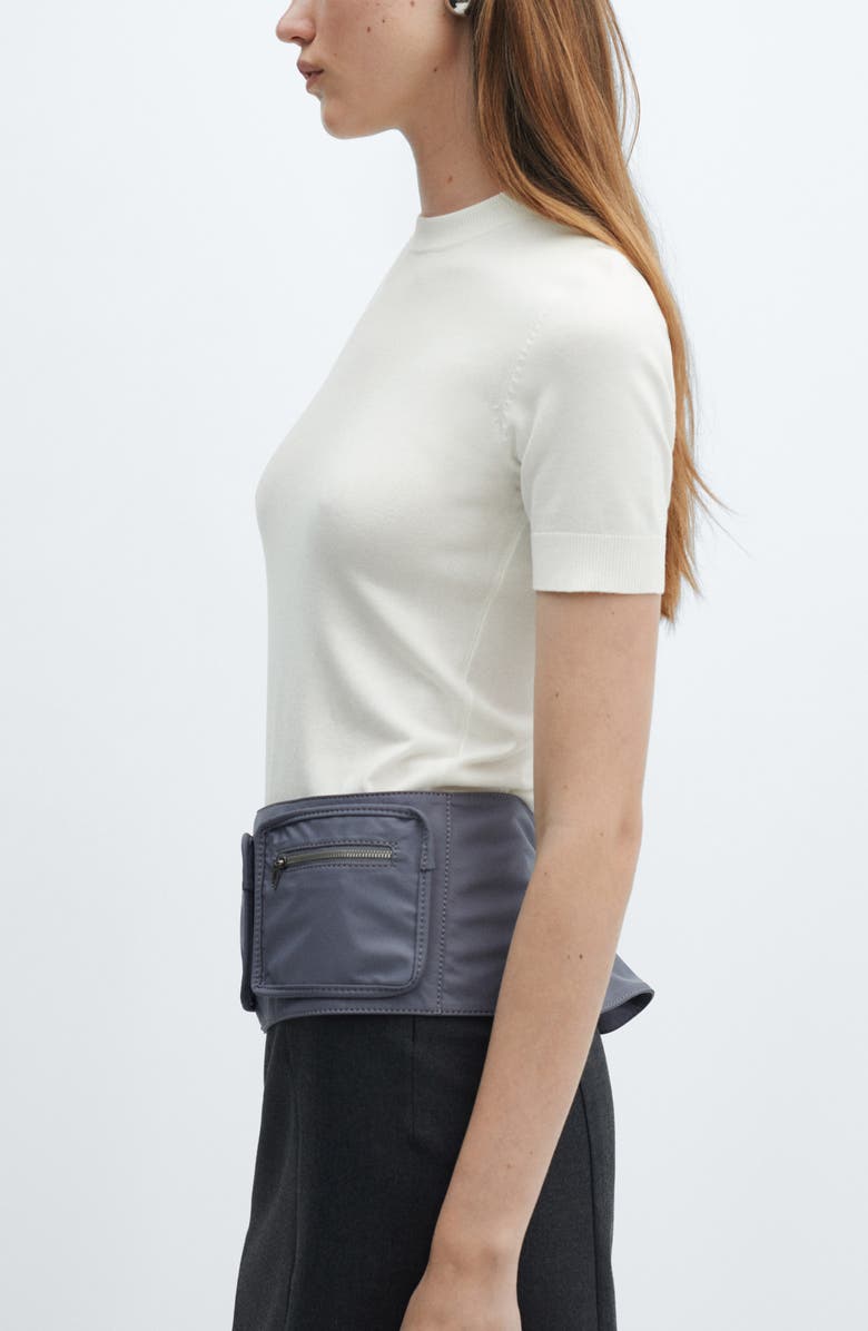 MANGO Short Sleeve Sweater, Alternate, color, 