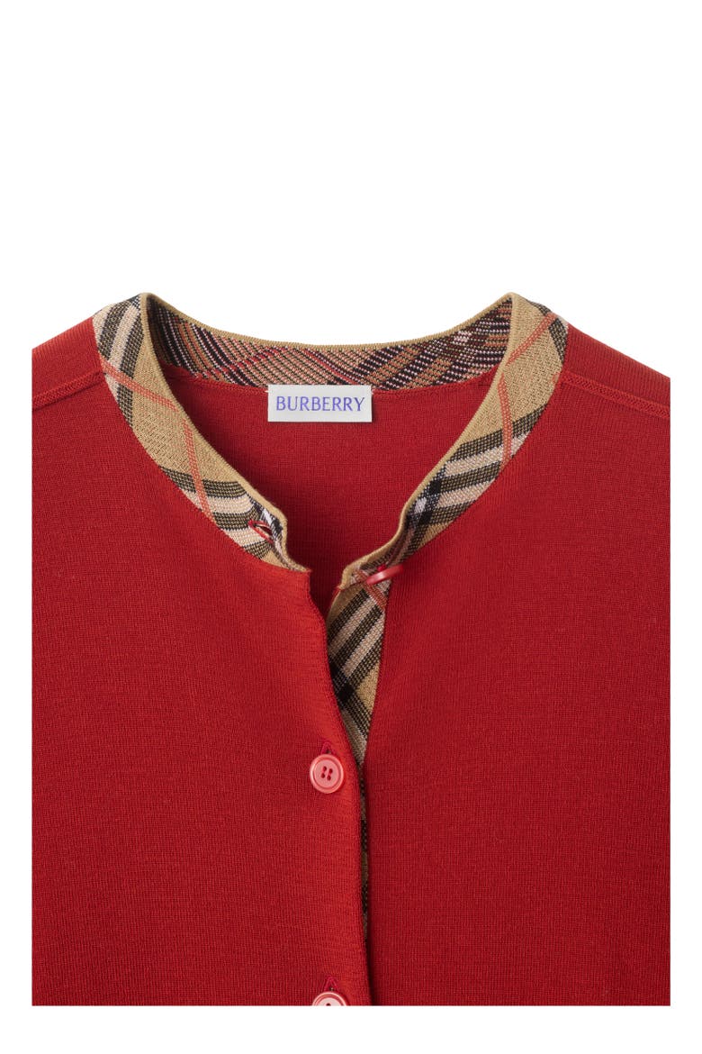 Wool Cardigan, Alternate, color, Crimson red