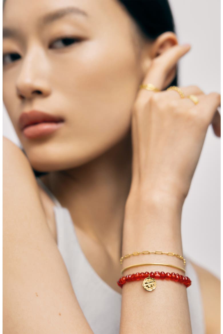 Lucky Beaded Bracelet, Alternate, color, GOLD VERMEIL