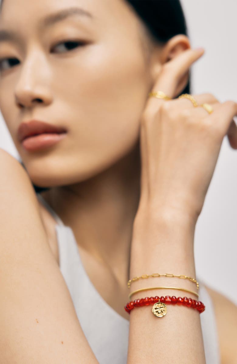 Monica Vinader Lucky Beaded Bracelet, Alternate, color, Gold Vermeil