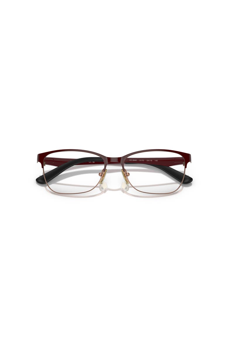 54mm Square optical glasses, Alternate, color, Red