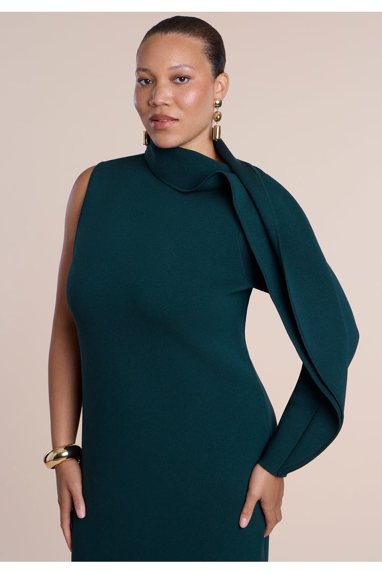 One Sleeve Knit Maxi Dress, Alternate, color, MOUNTAIN VIEW