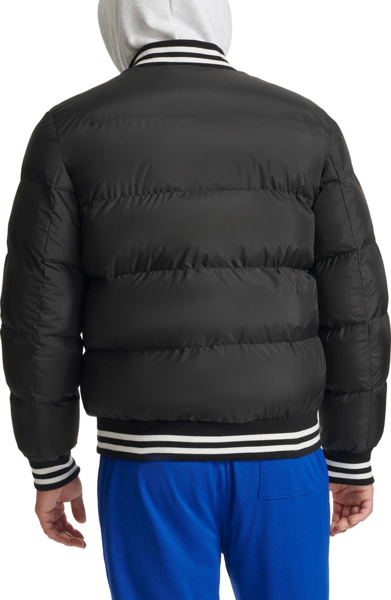 Champion Varsity Quilted Bomber Jacket, Alternate, color, Black