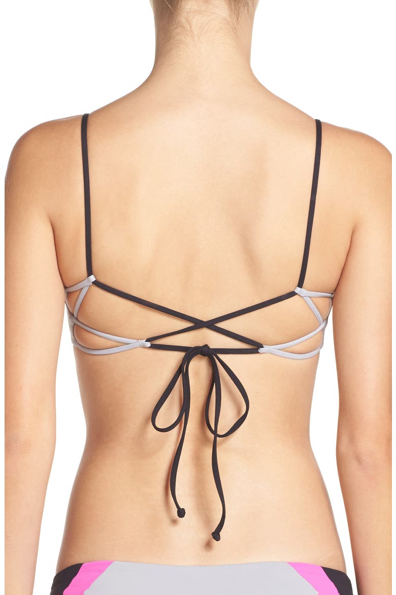 L Space 'Haley' Reversible Bikini Top, Alternate, color, FOG GREY