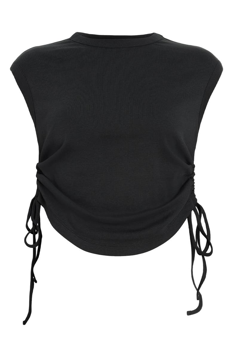 AllSaints Sonny Ruched Sleeveless Top, Alternate, color,