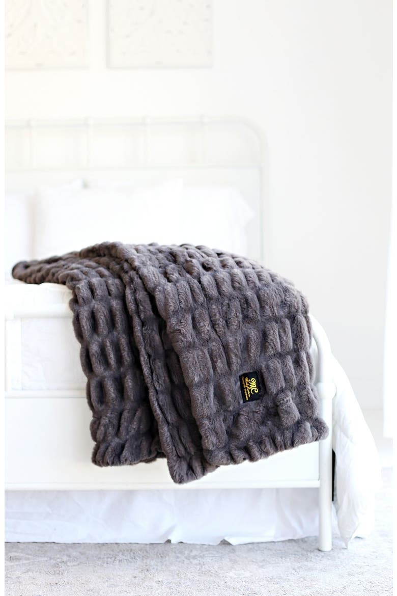 Hugs Charcoal Blanket, Alternate, color, Gray