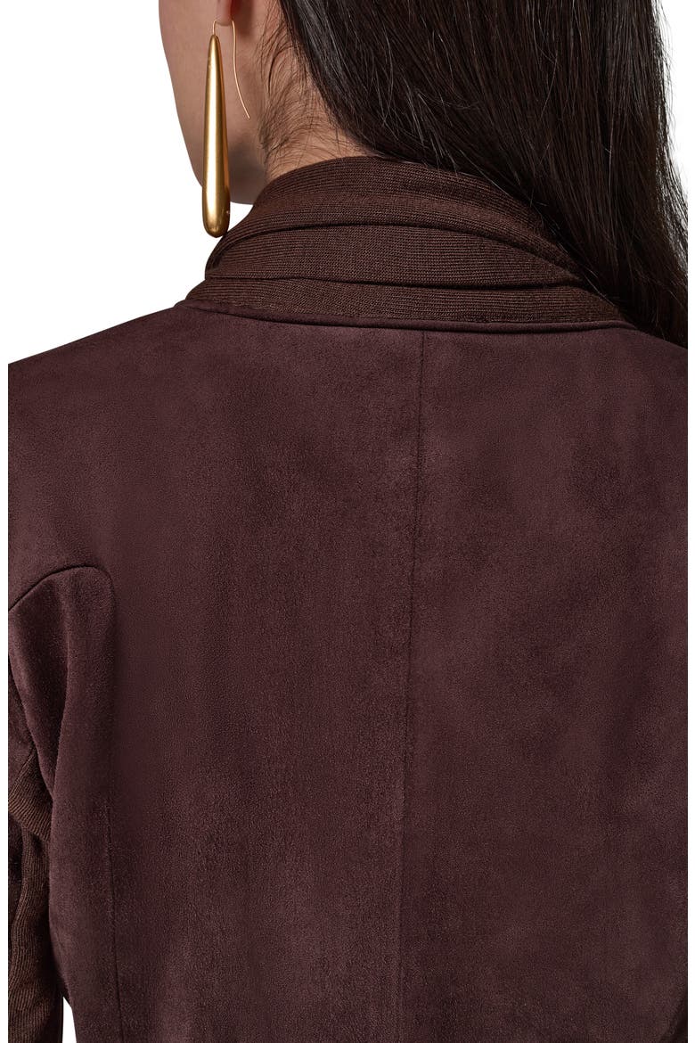 Mixed Media Faux Suede Jacket, Alternate, color, ESPRESSO