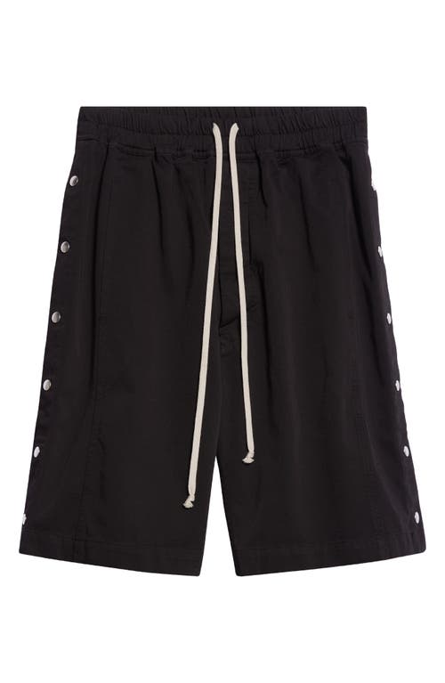 Rick Owens Drkshdw Pusher Cotton Shorts In Black