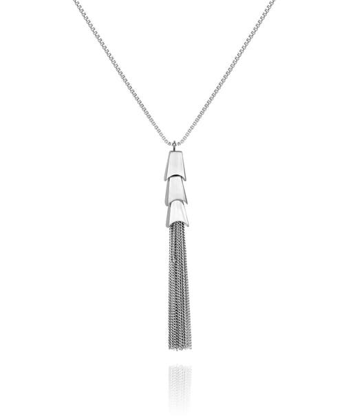 Vince Camuto Silvertone Tassel Pendant Necklace In Silver