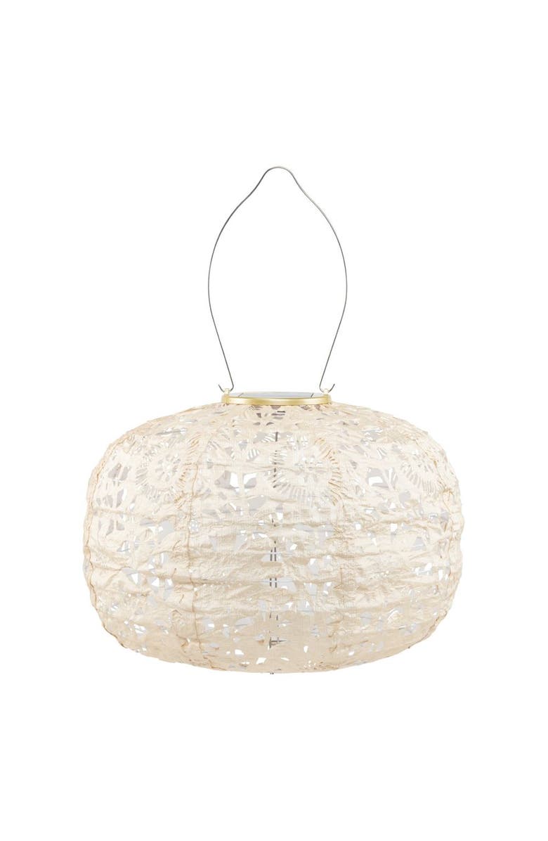 Allsop Home & Garden Soji Stella - Square - Solar Lantern, Main, color, Pearl
