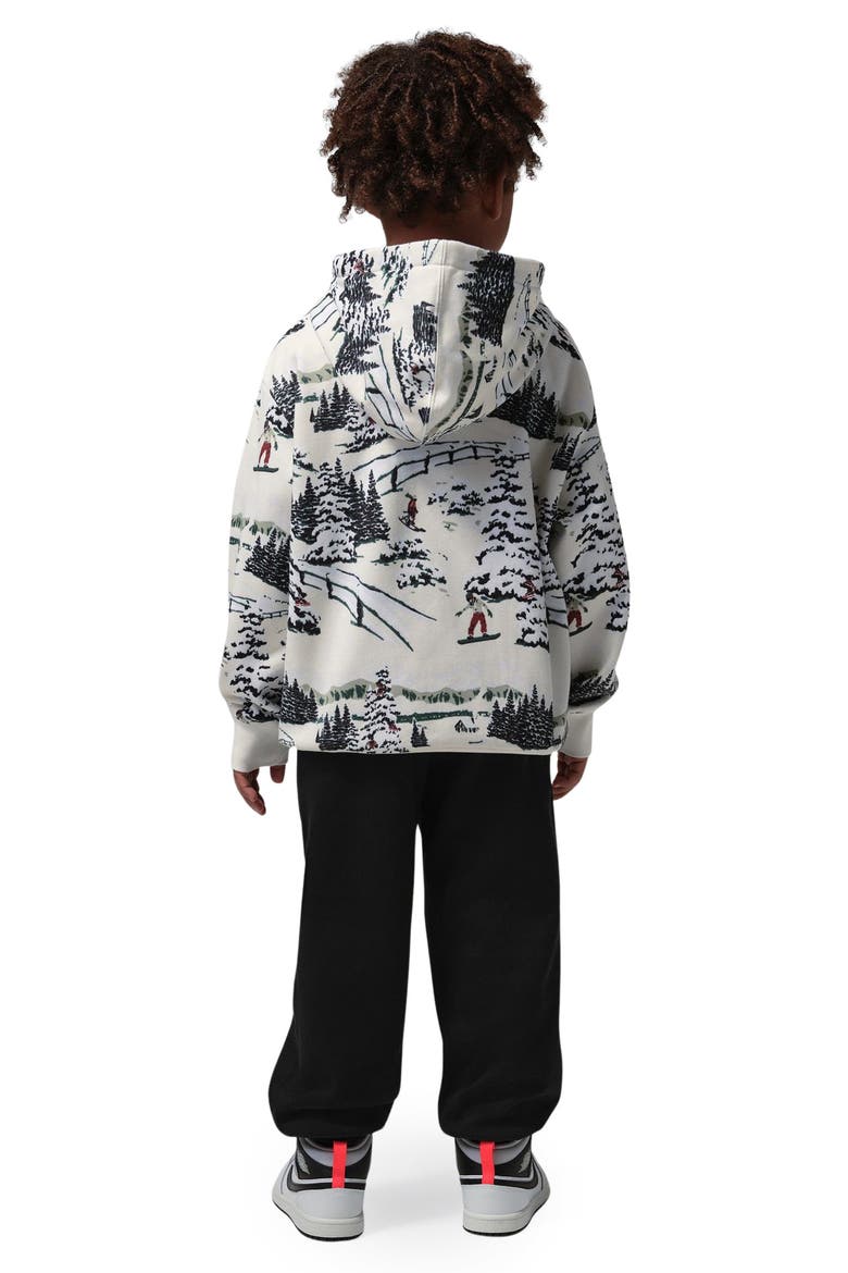 Kids' Brooklyn Fleece Holiday Hoodie & Joggers Set, Alternate, color, SAIL