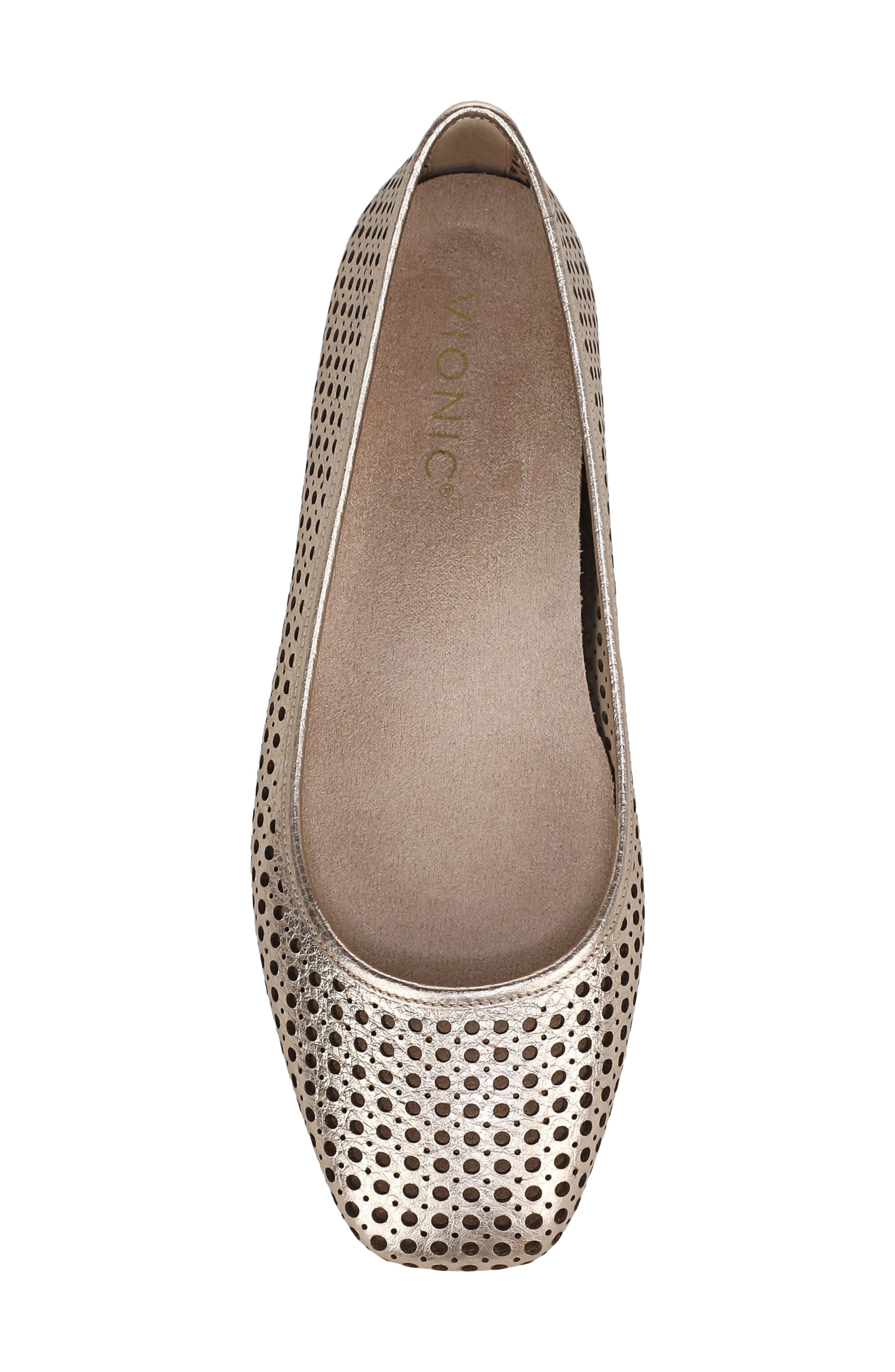 Orinda Perforated Ballet Flat, Alternate, color, BRONZE