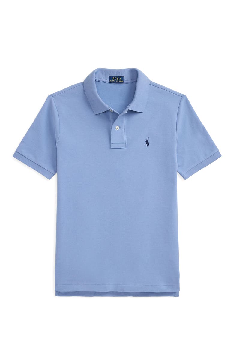 Kids' Stretch Piqué Polo (Nordstrom Exclusive), Main, color, CAMPUS BLUE