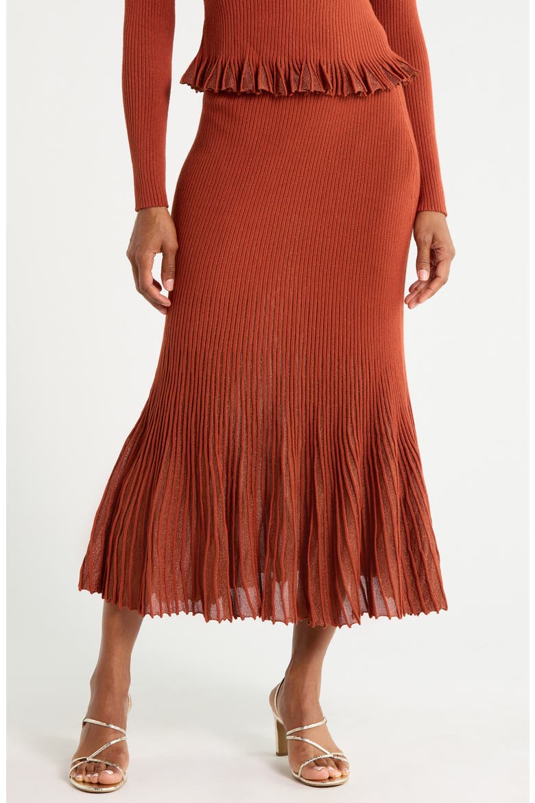 Vera Midi Skirt, Main, color, COPPER
