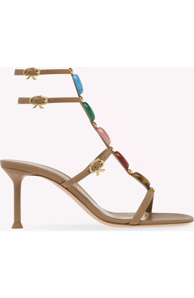 Gianvito Rossi Shanti 70 Sandal, Main, color, Brown Nappa