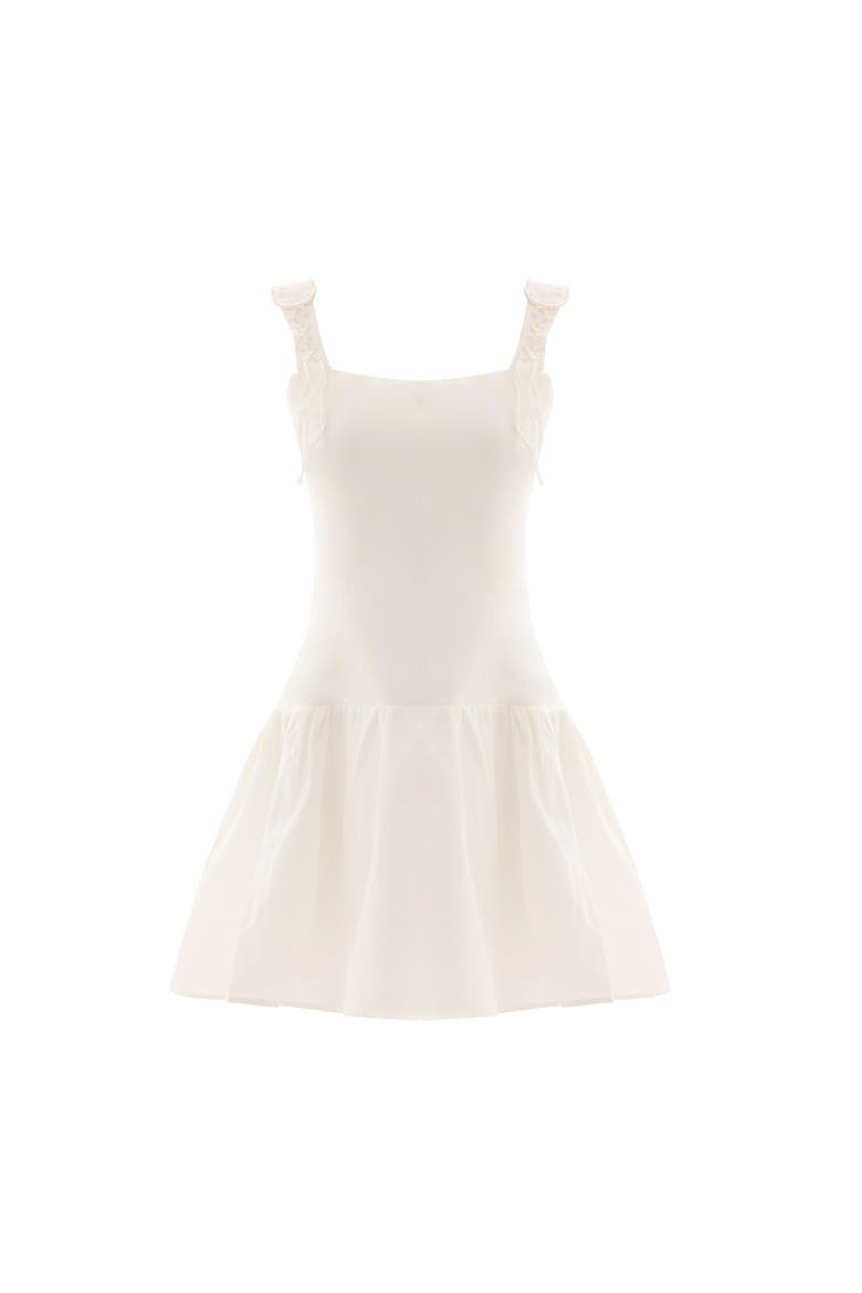 Milena Cotton Linen Blend Mini Dress, Alternate, color, White