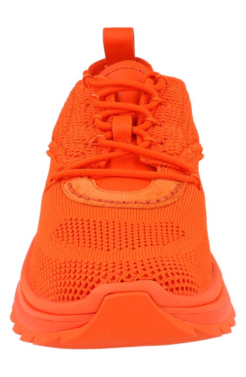 Ferragamo Nima Knit Sneakers In Orange