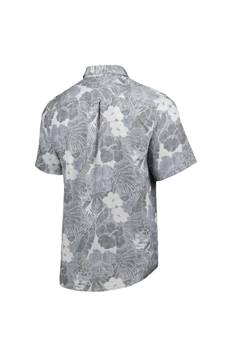Tommy Bahama Men's Tommy Bahama Gray Green Bay Packers Coconut Point Playa Floral Camp IslandZone Button-Up Shirt, Alternate, color, 