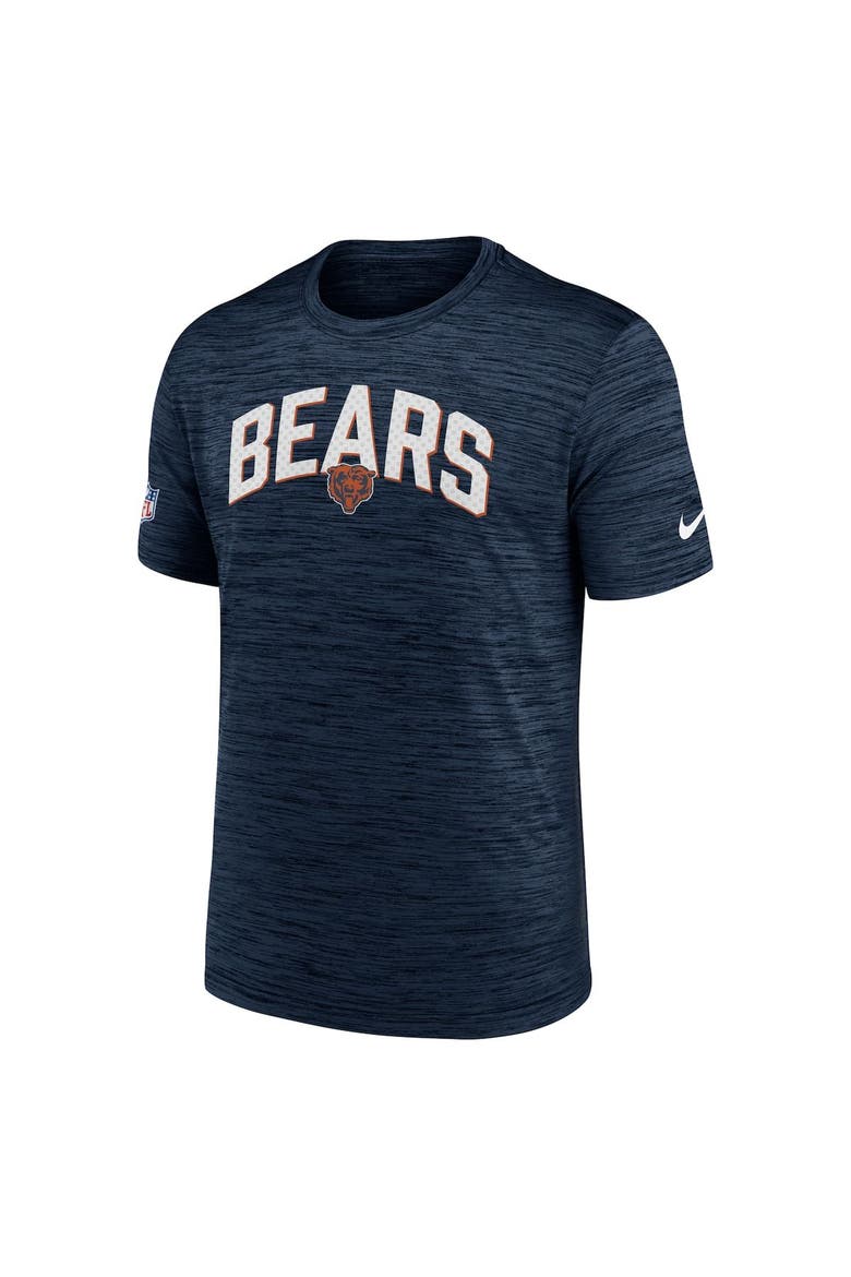 Men's Nike Navy Chicago Bears Sideline Velocity Athletic Stack Performance T-Shirt, Alternate, color, Navy