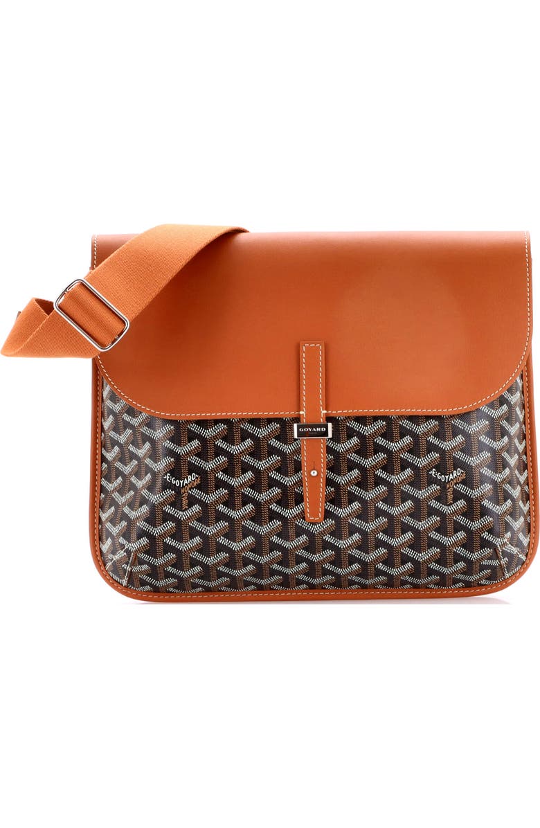 Pre-Owned Goyard Coursier Messenger Bag Coated Canvas and Leather, Main, color, Brown