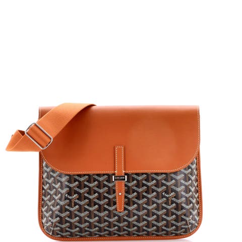 Coursier Messenger Bag Coated Canvas and Leather