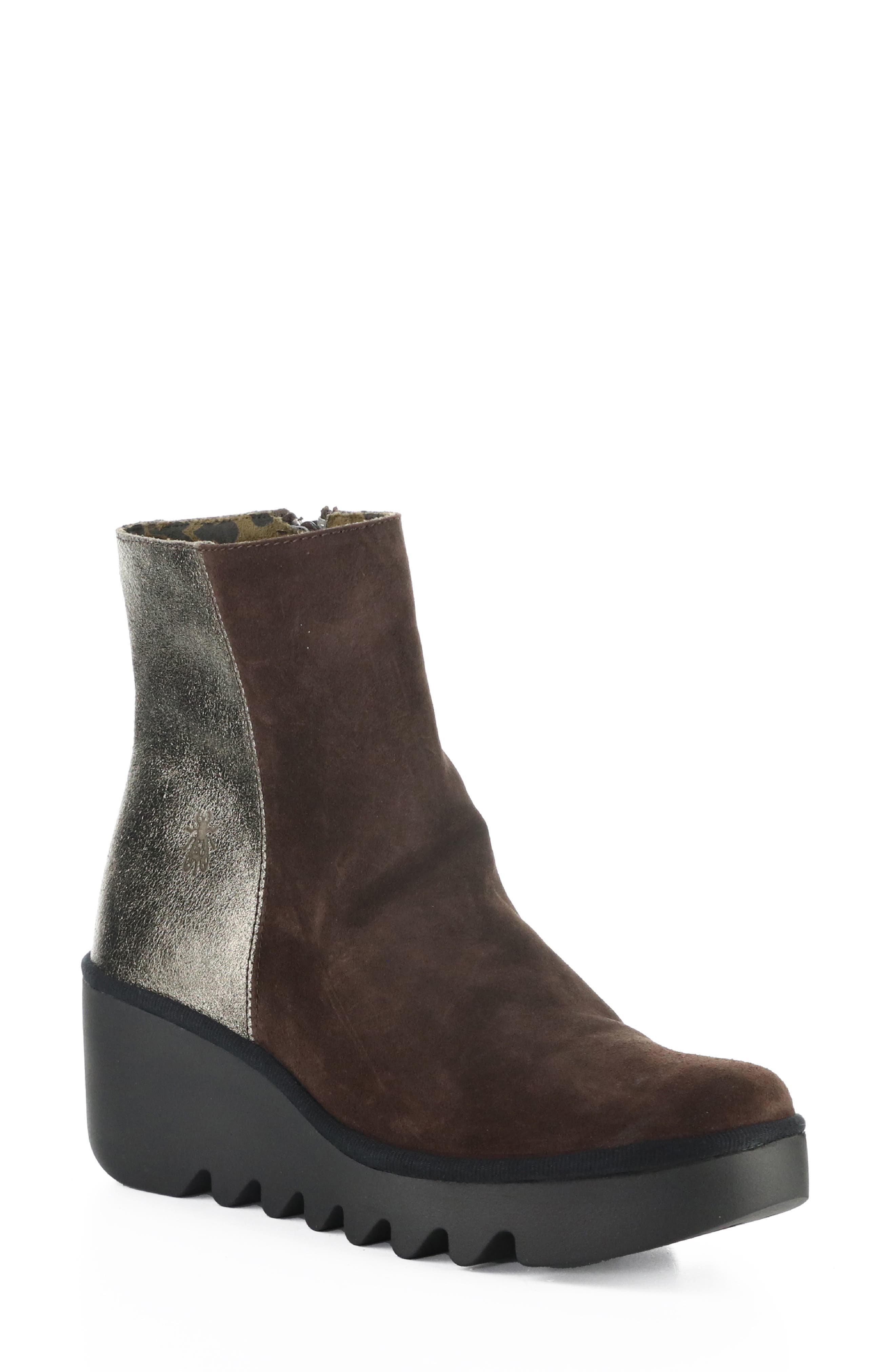 Baan Platform Wedge Bootie, Main, color, EXPRESSO/ GOLD