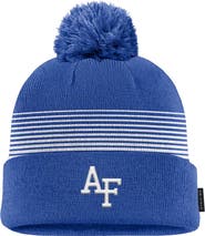 Nike Men's Nike Royal Air Force Falcons 2026 On-Field Peak Cuffed Knit Hat with Pom