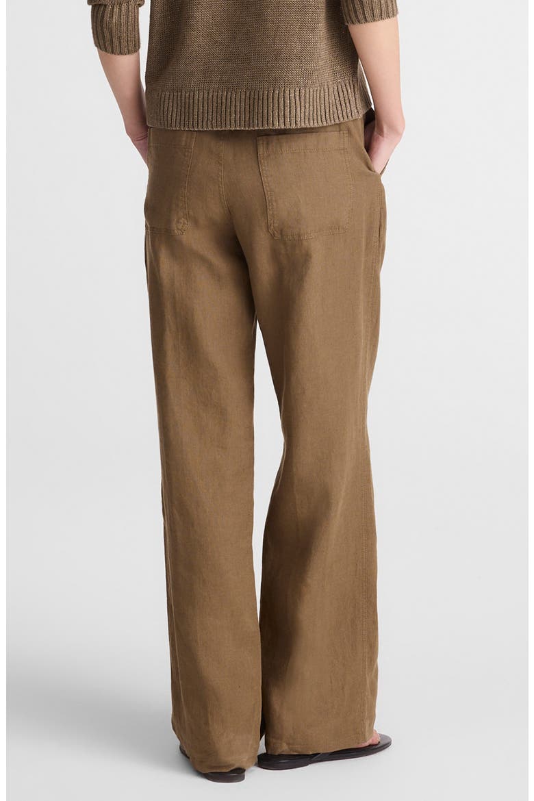Zoe Relaxed Straight Leg Linen Pants, Alternate, color, SAFARI KHAKI
