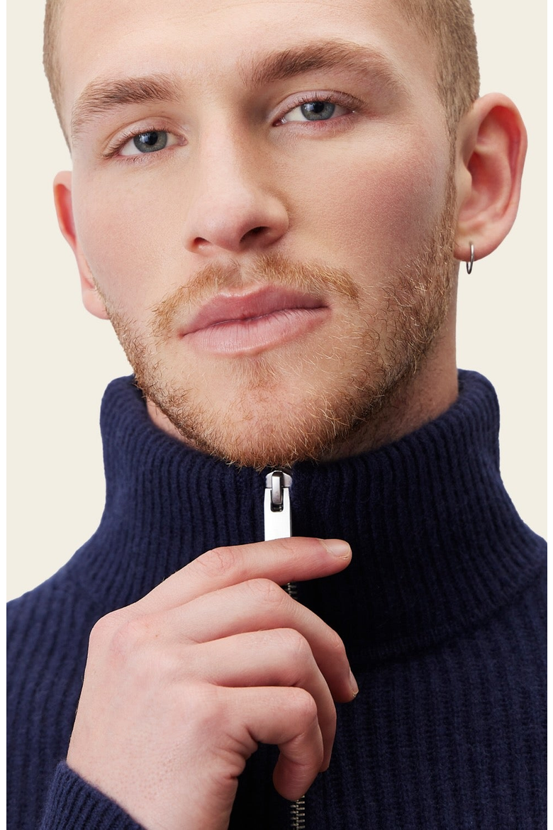 Shane Cashmere Quarter Zip Pullover, Alternate, color, Navy