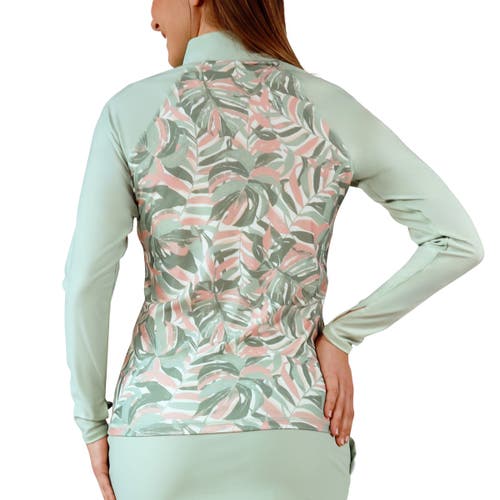 Uv Skinz Long Sleeve Quarter Zip Sun & Swim Shirt In Island Canopy