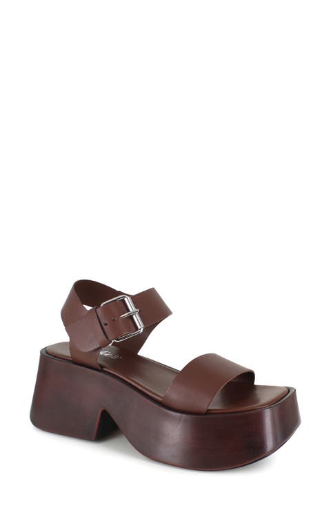 Leni Ankle Strap Platform Sandal (Women)