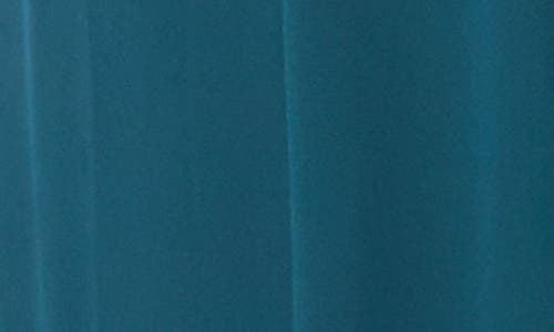 Vince Camuto Tie Neck Chiffon Overlay Wide Leg Jumpsuit In Blue