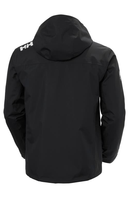 Helly Hansen Hooded Crew 2.0 Waterproof Midlayer Sailing Jacket In Black