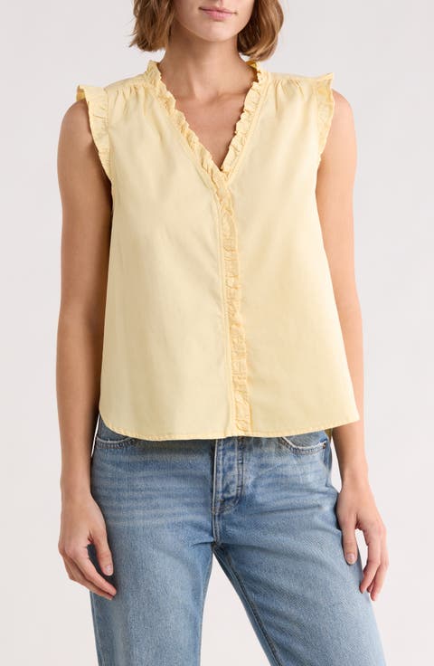 Ruffle Button-Up Top