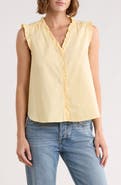 Daniel Rainn Ruffle Button-Up Top