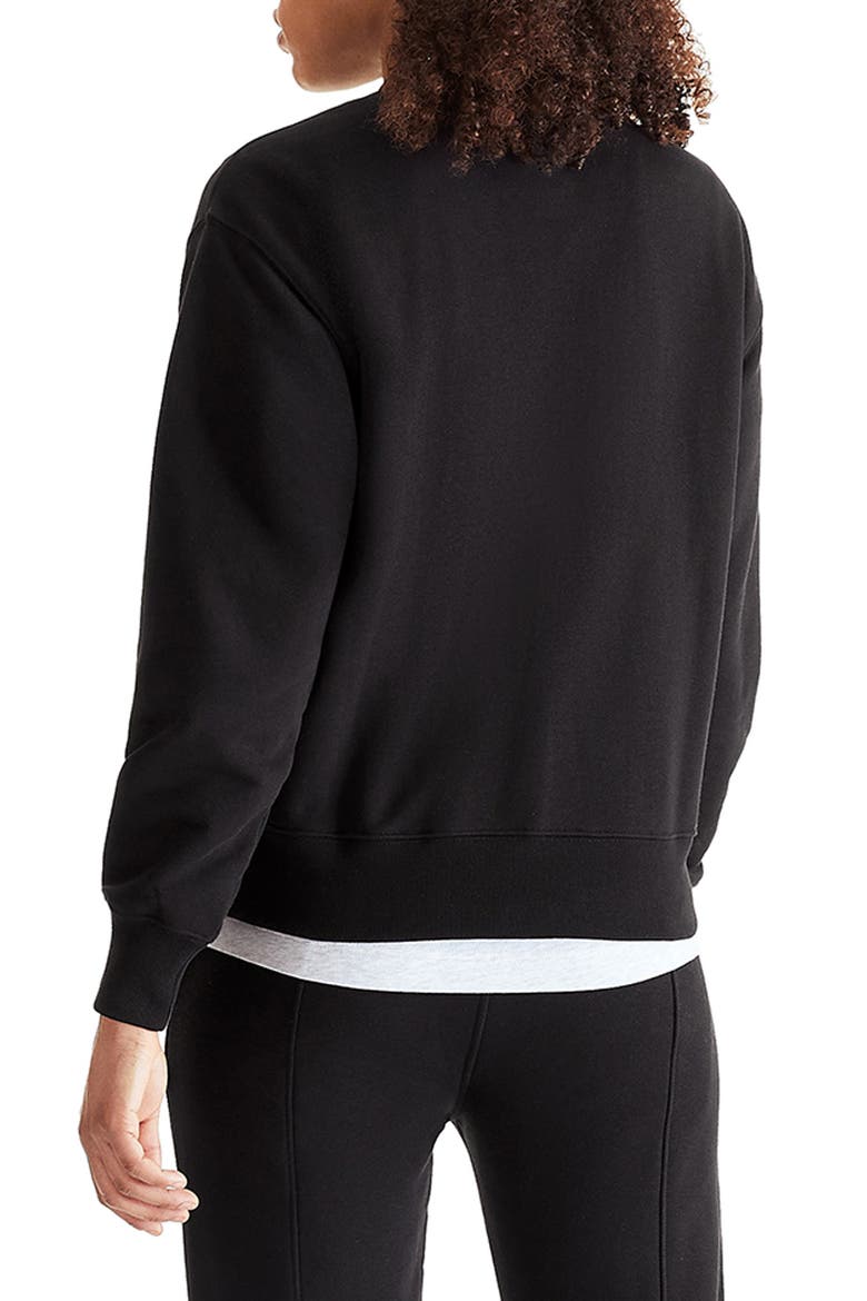 Club Crewneck Cotton Blend Sweatshirt, Alternate, color, BLACK