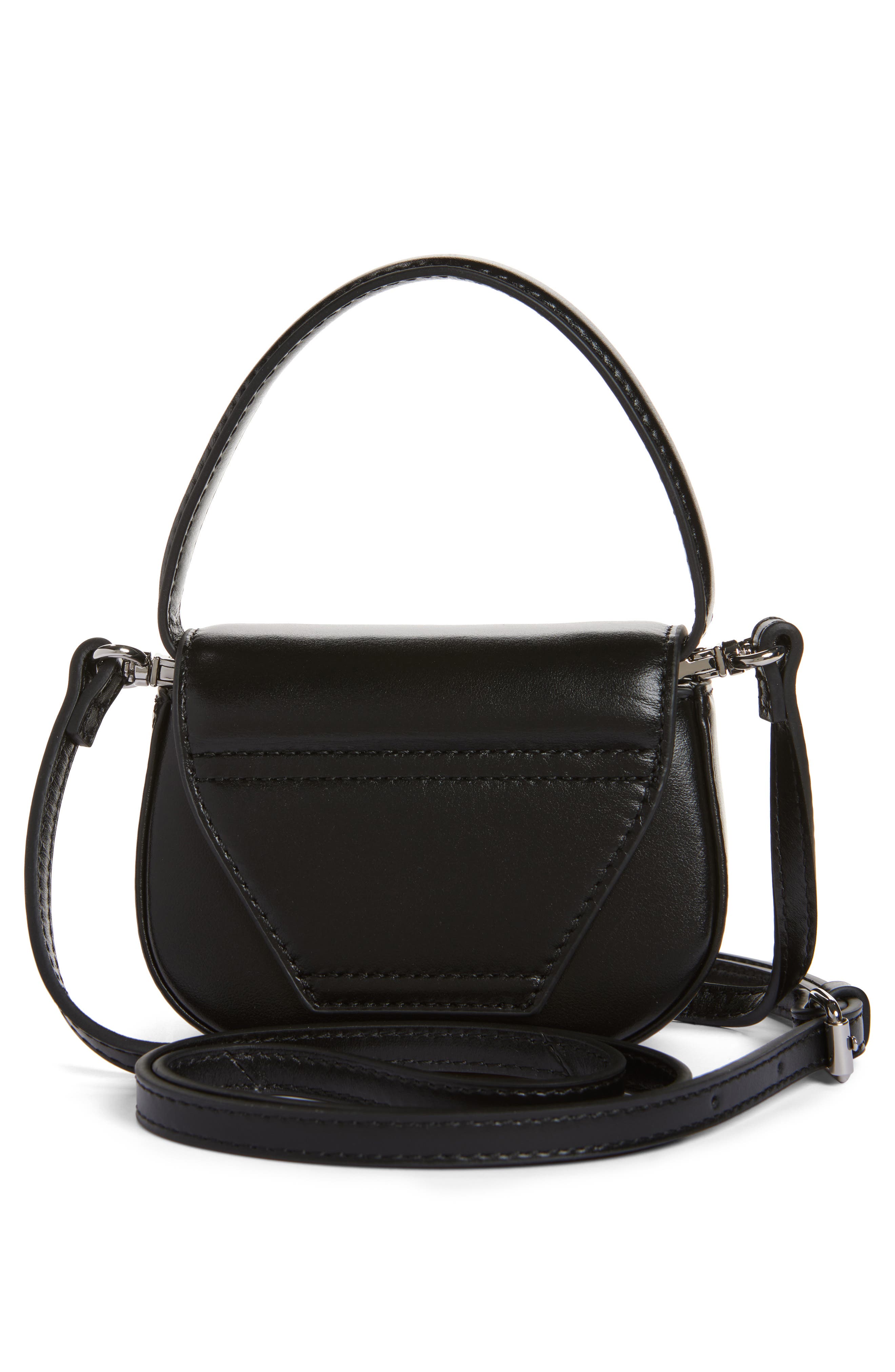 DIESEL<sup>®</sup> X-Small 1DR Leather Crossbody Bag, Alternate, color, Black