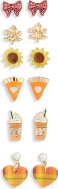 Leith Set of 6 Fall Stud & Drop Earrings