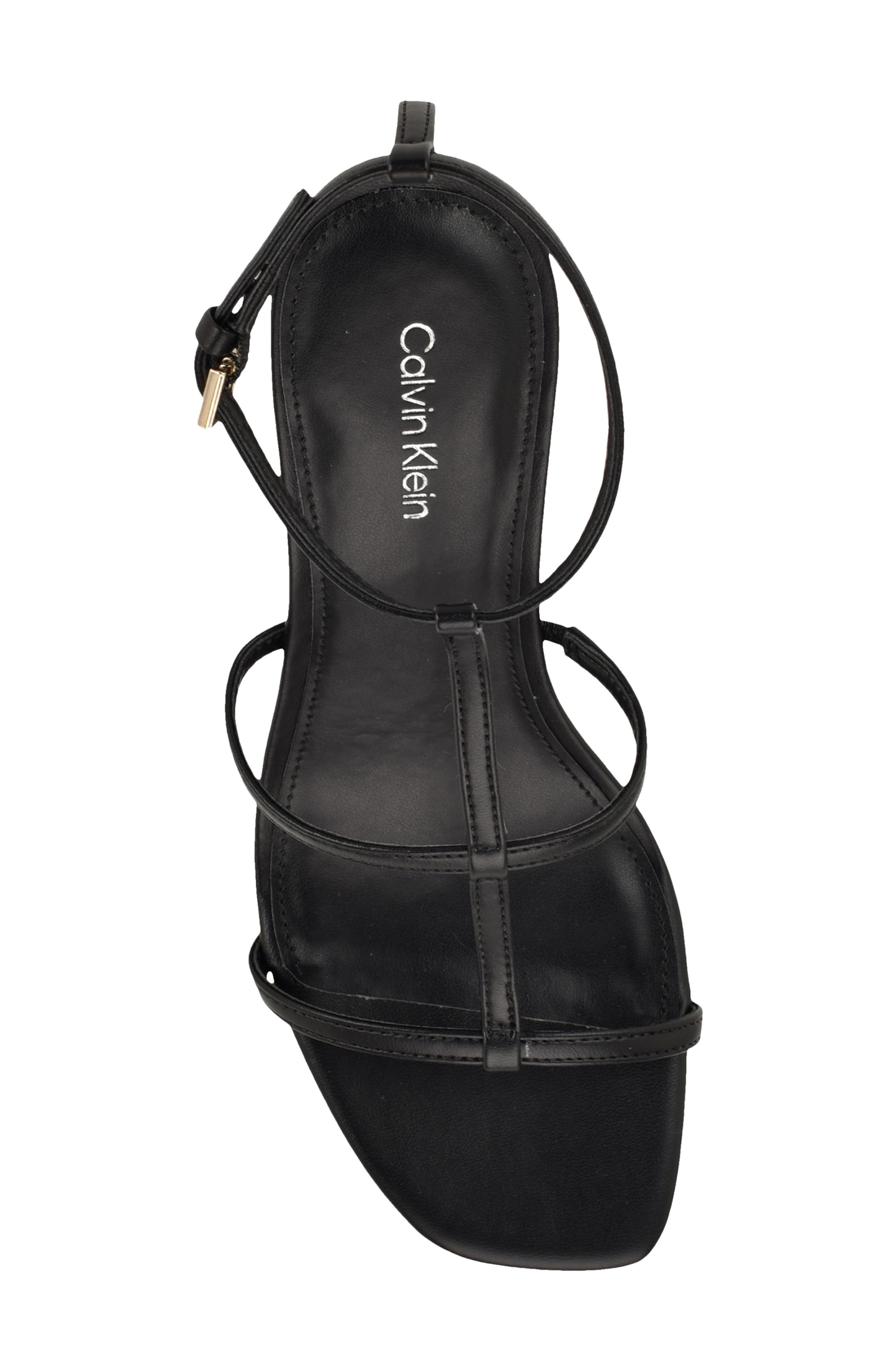 Calvin Klein Pelara Ankle Strap Sandal, Alternate, color, Black