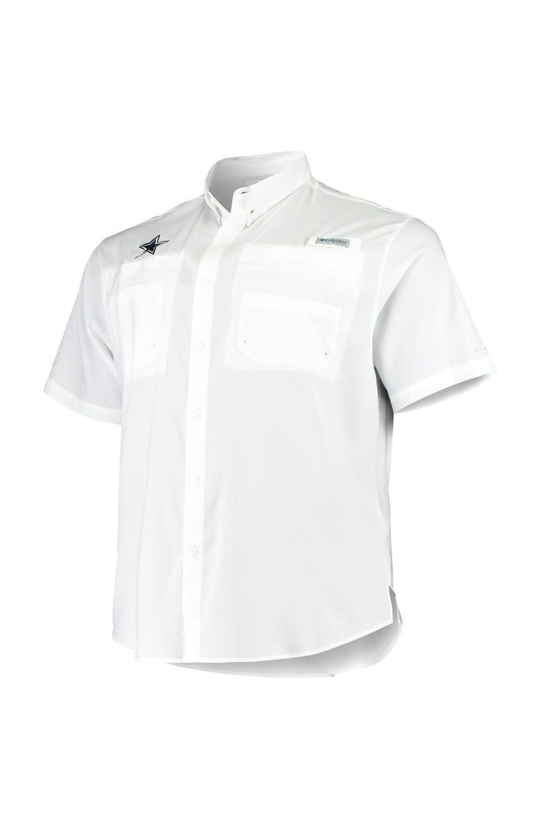 Columbia Men's Columbia White Dallas Cowboys Big & Tall Tamiami Woven Button-Down Shirt, Alternate, color, White